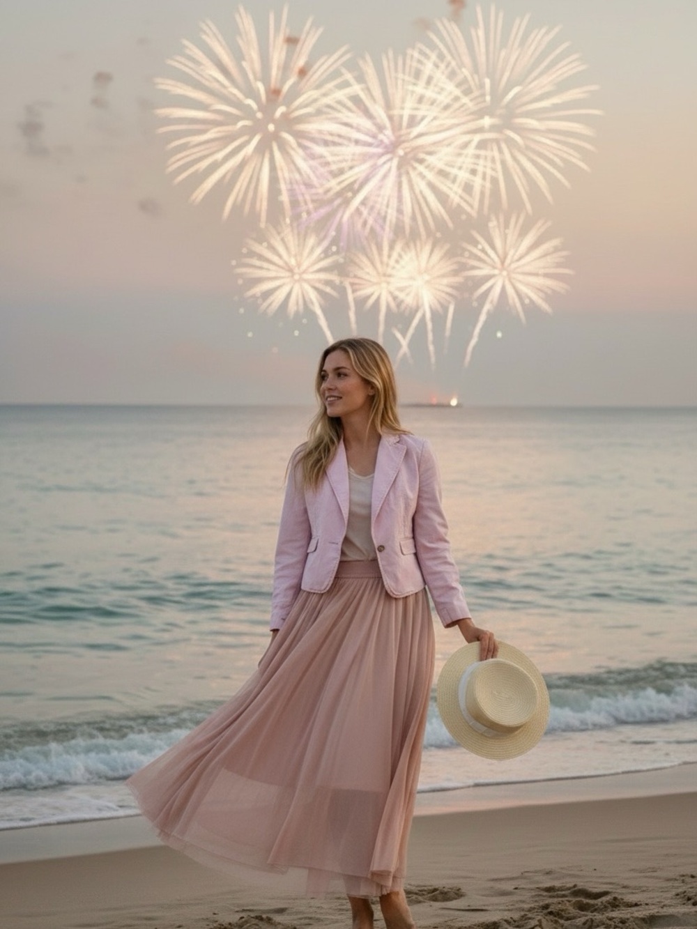 Polo by Ralph Lauren Pastel Pink Tailored Women's Blazer And Tule Skirt